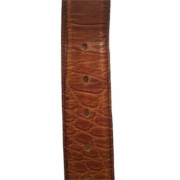 Just Campagne Leather Croc Print Belt Made France - Picture 5 of 5